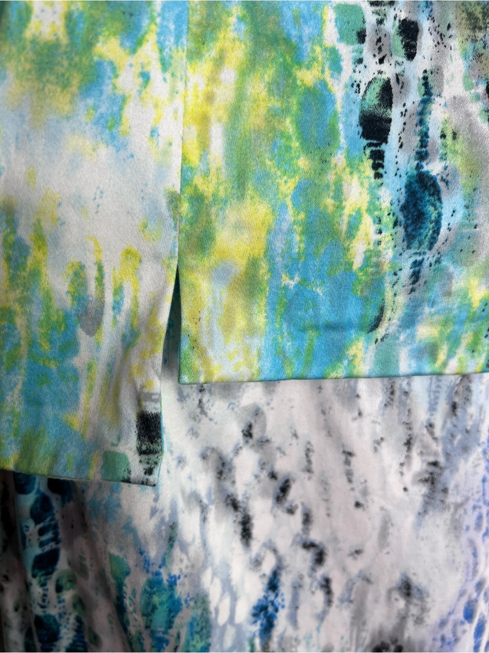 ANTONIO MELANI Sunny Fields Peplum Abstract Print Dress Fitted Silhouette Size 8 - Picture 7 of 13